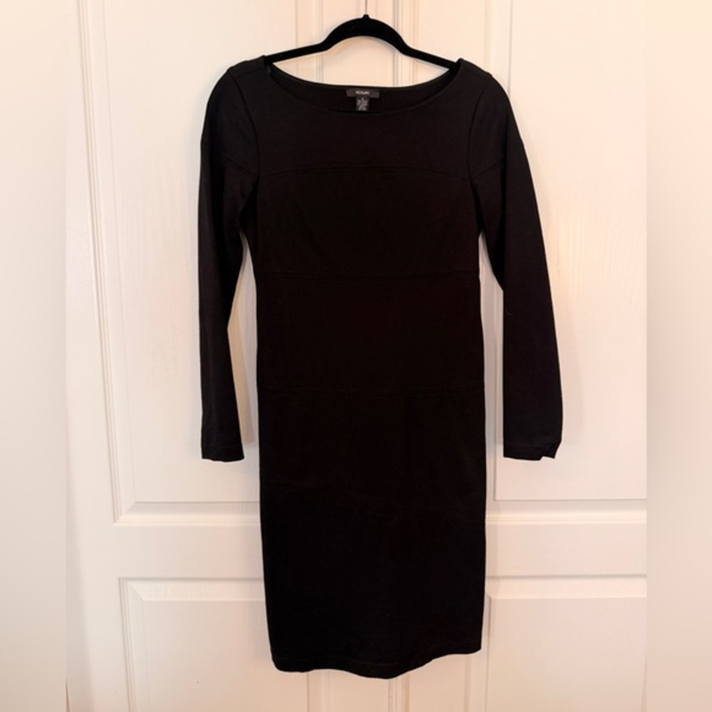 ALFANI 4 Stretch Black Long Sleeve Sheath Dress